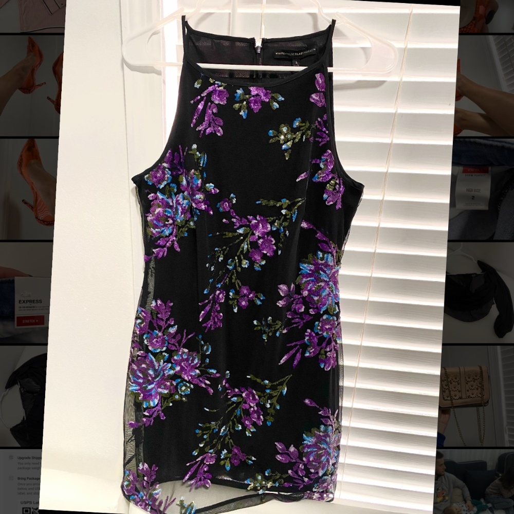 Black and lavender frost dress